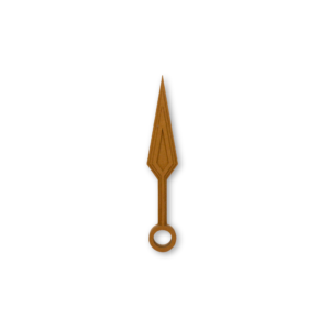Kunai de ninja en carton pour enfant